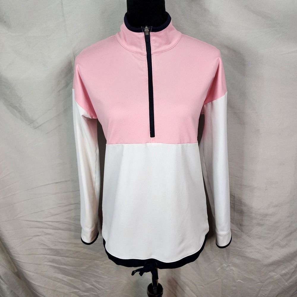 TALBOTS Sz XS On The Move Colorblock Half Zip Pullover SPF 50 Preppy Athleisure